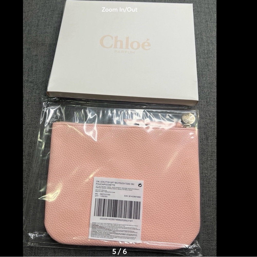 Chloe Soft Pink Wristlet Clutch, New with tags and box, free perfume sample
